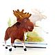Moose, felted miniature toy. Model. AnzhWoolToy (AnzhelikaK). My Livemaster. Фото №5