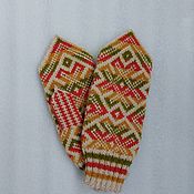 Аксессуары handmade. Livemaster - original item Copy of Mittens with Nordic pattern. Handmade.