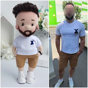 Куклы и игрушки ручной работы. Ярмарка Мастеров - ручная работа Портретная кукла по фото мужчина Кукла по фотографии. Handmade.