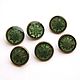 Set of 6 buttons handmade green color, Buttons, Subotica,  Фото №1