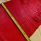 Order Crocodile skin, haberdashery dressing, bright red color!. SHOES&BAGS. Livemaster. . Leather Фото №3