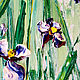 Painting miniature oil Irises. Pictures. Zabaikalie. My Livemaster. Фото №5