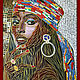 Afro woman / Black woman. Collage of cigar bows/ cigar labels. Pictures. House of the Sun (irina-bast). My Livemaster. Фото №5