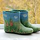Video clase magistral de fieltro botas de fieltro caseras con diseño 3D. Felt. warm woolen. My Livemaster. Фото №5