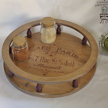 Посуда ручной работы. Ярмарка Мастеров - ручная работа Поднос Cafe Paris. Handmade.
