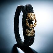 Украшения handmade. Livemaster - original item Scorpion Bracelet | Bronze | Braided Leather. Handmade.