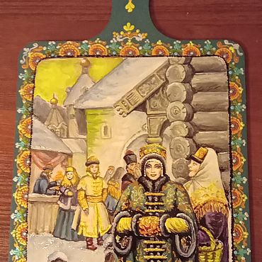 Для дома и интерьера ручной работы. Ярмарка Мастеров - ручная работа Утварь: 519. Декоративная разделочная доска Боярыня-1. Рынок.. Handmade.