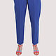 Classic trousers narrowed with an elastic band blue. Pants. Yana Levashova Fashion. My Livemaster. Фото №6