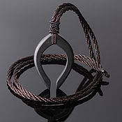 Украшения handmade. Livemaster - original item Yoni pendant made of natural stone, black shungite. Handmade.
