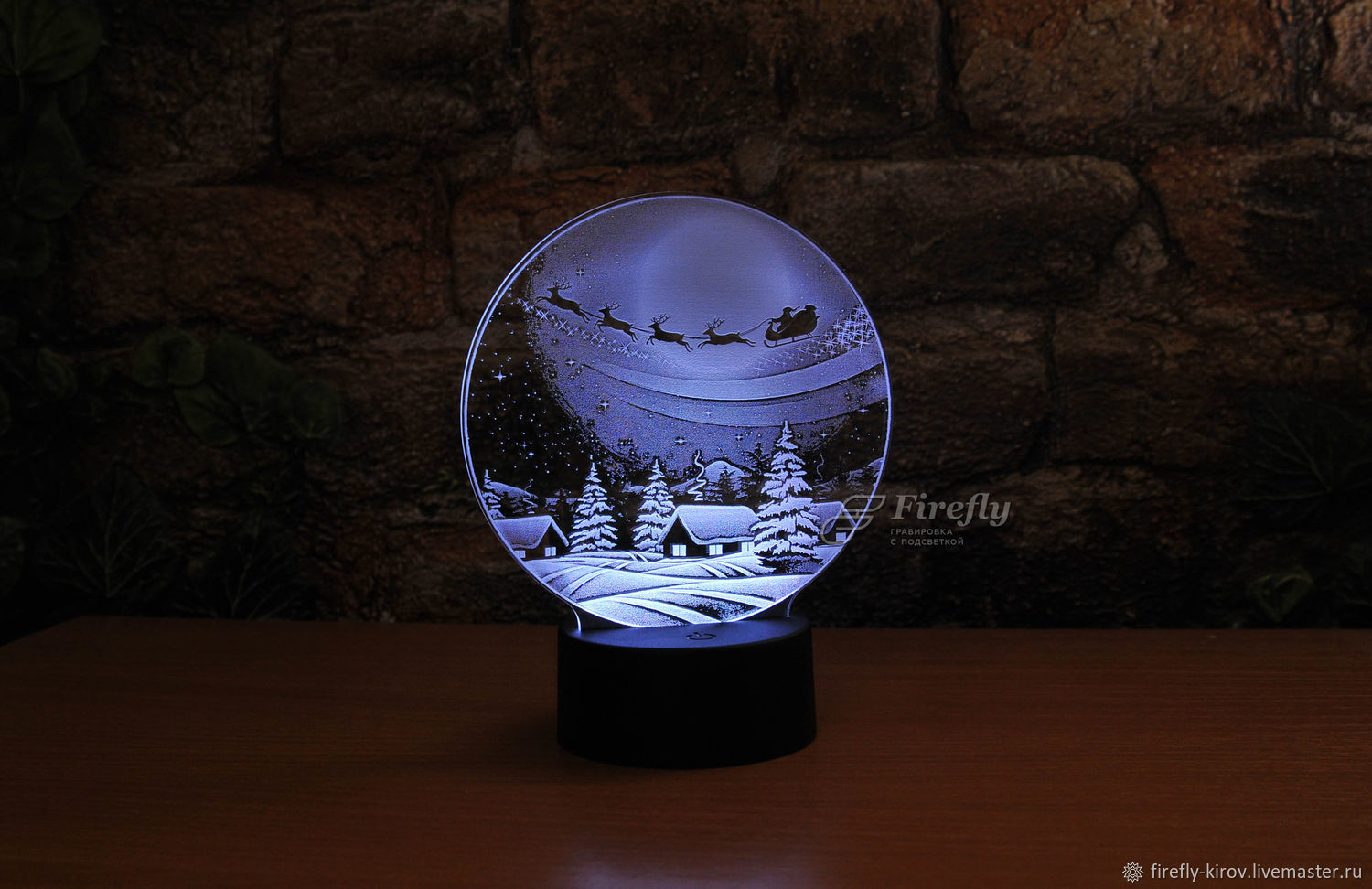 Снежный шар с фото (имитация снежинки)