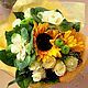 Букет цветов "Подсолнухи и розы" Живые цветы учителю. Букеты. DARK FLORIST Флористика Декор ЦВЕТЫ. Ярмарка Мастеров.  Фото №4
