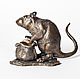 Rat cash-sculpture bronze, Figurines, St. Petersburg,  Фото №1