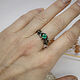 Silver ring with emerald 'Miles'. Rings. Unusual Gemstone Jewelry. Online shopping on My Livemaster.  Фото №2