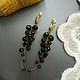 Order earrings. Black gold cluster earrings. Завершающий штрих (Свадебные украшения). Livemaster. . Earrings Фото №3