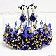 Corona grande azul hecha de piedras Dolce Gabbana style, Tiaras, Moscow,  Фото №1