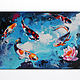 Koi fish oil painting on canvas 50/70 cm, Pictures, Sochi,  Фото №1