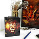 Pencil holder ' Fire Lion'. Pencil holders. NATs MENTAL WORK. Online shopping on My Livemaster.  Фото №2