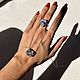 Кольцо капля premium серебро 925 пробы в инкрустации фианитов. Кольца. MARIA GUSEVA Fashion Jewelry. Ярмарка Мастеров.  Фото №6