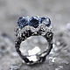 Песнь моря с лондон и свисс топазами. Кольца. Fesko Jewellery. Интернет-магазин Ярмарка Мастеров.  Фото №2