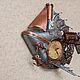 Корабль в стиле стимпанк "FLINT". Часы классические. steampunkclock777. Интернет-магазин Ярмарка Мастеров.  Фото №2