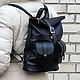 Backpack black leather female Gabriel Mod R32-711. Backpacks. Natalia Kalinovskaya. My Livemaster. Фото №4