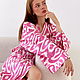 Женское кимоно/халат Flamingo с принтом из Адраса. Парео. 365days кимоно, кафтаны, халаты, костюмы. Ярмарка Мастеров.  Фото №5