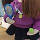 Gift for girls doll tennis player. Portrait Doll. Interior textile dolls for gift (aleksandra-chebotova). Online shopping on My Livemaster.  Фото №2