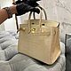 Classic bag, made of genuine crocodile leather, beige color!. Classic Bag. SHOES&BAGS. Online shopping on My Livemaster.  Фото №2
