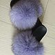 Purple Arctic fox fur flip-flops. Flip flops. Warm gift. Online shopping on My Livemaster.  Фото №2