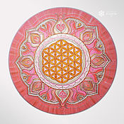 Картины и панно handmade. Livemaster - original item Pictures: Mandala of happiness with amber flower of life. Handmade.