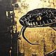  Стильная картина с поталью змеиная мудрость. Картины. Дизайнерские картины маслом на заказ ☆Галерея Души☆. Ярмарка Мастеров.  Фото №5