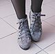 Shoes women's felted Grey fog -2. Boots. Studio authoring works  Nora (Nikuljak). Online shopping on My Livemaster.  Фото №2