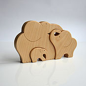 Куклы и игрушки handmade. Livemaster - original item Puzzles and puzzles: Elephants. Handmade.