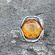 Ring with Baltic amber made of 925 silver ALS0015. Rings. Sunny Silver. My Livemaster. Фото №4