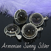 Украшения handmade. Livemaster - original item Salavati Jewelry Set with smoky quartz in 925 Silver AN0008. Handmade.