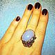 Ring 'Snowy garden' with chalcedony and rhodolite. Rings. SELENA. My Livemaster. Фото №5
