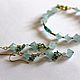 Серьги "Aqua" аквамарины, изумруды. Серьги классические. Nadin-beads. Интернет-магазин Ярмарка Мастеров.  Фото №2