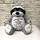 Raccoon-Personalized toy with individual embroidery. Stuffed Toys. igolochka51. Online shopping on My Livemaster.  Фото №2