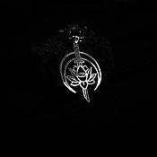 Украшения handmade. Livemaster - original item Moonblade Lotus — steel pendant on a chain. Handmade.