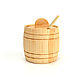 Barrel made of cedar for sugar, salt, honey. Sugar bowl. salt shaker. Art.2004, Jars, Tomsk,  Фото №1