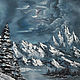 Mountain painting-Moonlight, oil on canvas, 50 x 40, Pictures, Voronezh,  Фото №1