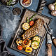 Order Board for slicing and serving 'Coal'. Foksvudrus. Livemaster. . Cutting Boards Фото №3