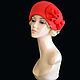 Red retro. Hats1. Novozhilova Hats. Online shopping on My Livemaster.  Фото №2