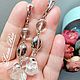 Серьги с горным хрусталем Frozen drops. Серьги классические. Творческая мастерская LanaBer. Ярмарка Мастеров.  Фото №4