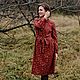 Теплое бордовое платье, повседневное, с длинным рукавом, на осень. Платья. Скромное обаяние (Александра). Ярмарка Мастеров.  Фото №6