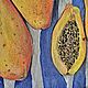 Заказать Картина: Вкус лета или папайя, фактурная на холсте. Фактурные картины ◇ Annshuart. Ярмарка Мастеров. . Картины Фото №3
