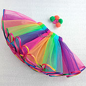 Одежда детская handmade. Livemaster - original item Multicolor Tulle Skirt. Handmade.
