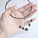 Necklace with hematite on chains. Chain. White Book. My Livemaster. Фото №6