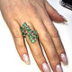 Stylish ring with emeralds. Rings. Urbanstyle. My Livemaster. Фото №6