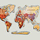 Многоуровневая карта мира из дерева из ценных пород на оргстекле. Карты мира. Masterkart. Интернет-магазин Ярмарка Мастеров.  Фото №2